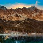 Am Eibsee mit Blick auf die Zugspitze