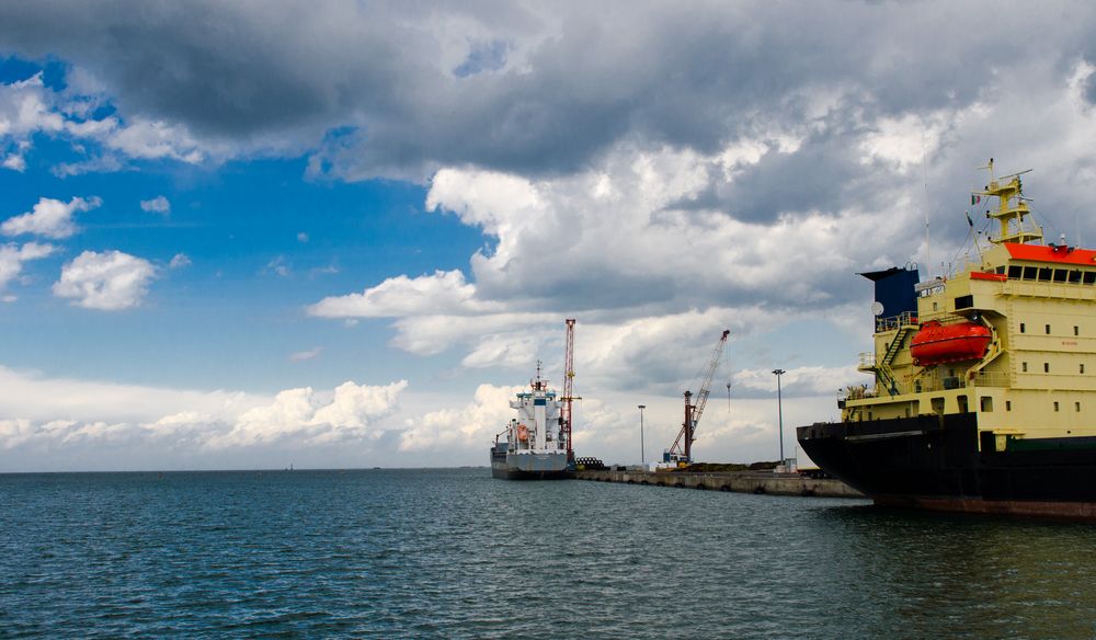 Am Eingang vom Hafen in Chioggia