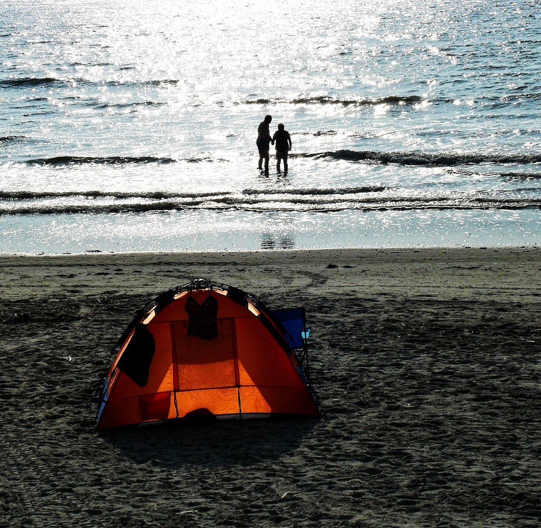 Am einsamen Strand