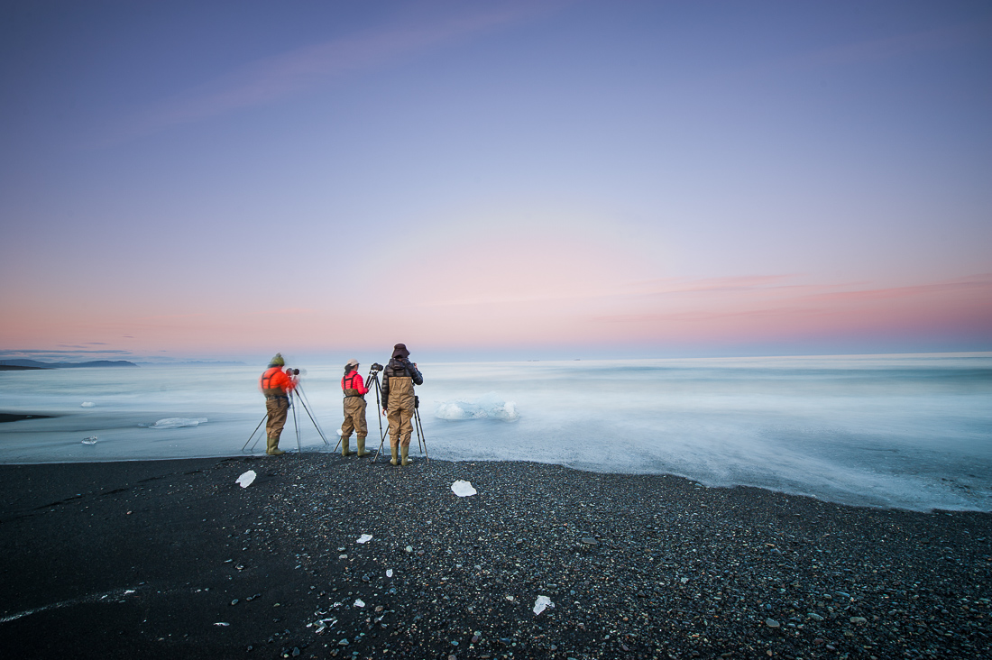 Am "Eisstrand" in Island