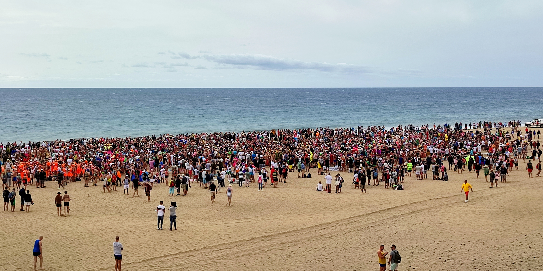 Am elften Elften am Strand