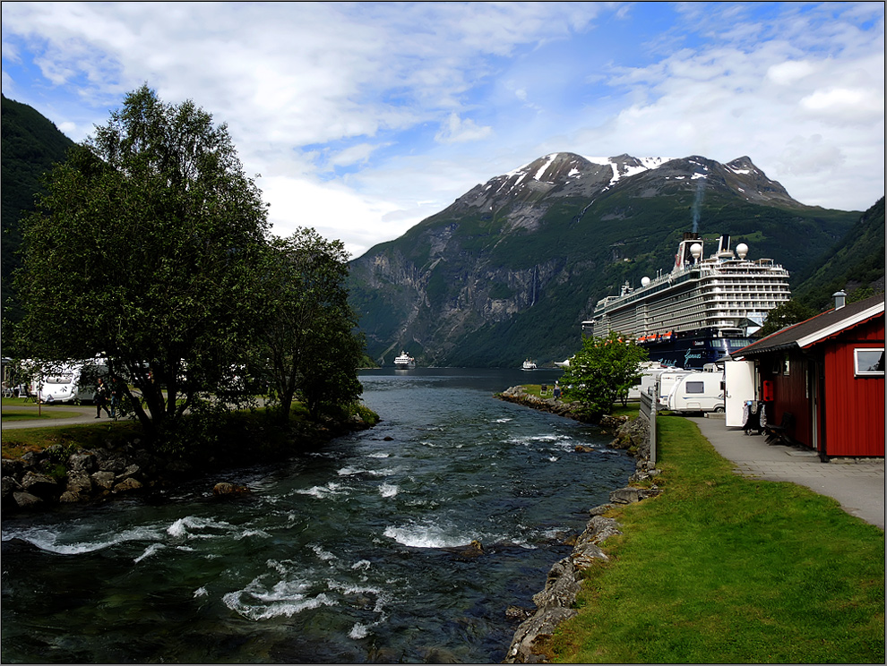 Am Ende des Geiranger Fjords