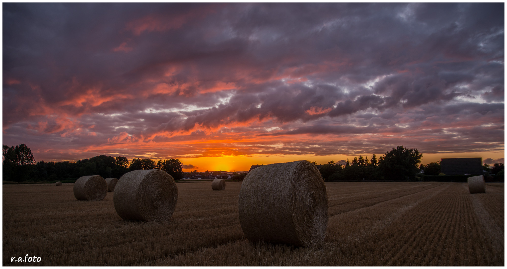 Am Ende des Tages bei der Ernte