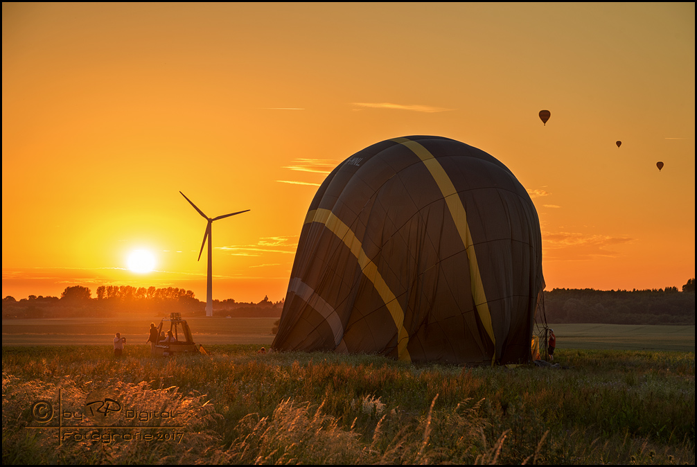 Am Ende einer Ballonfahrt ...