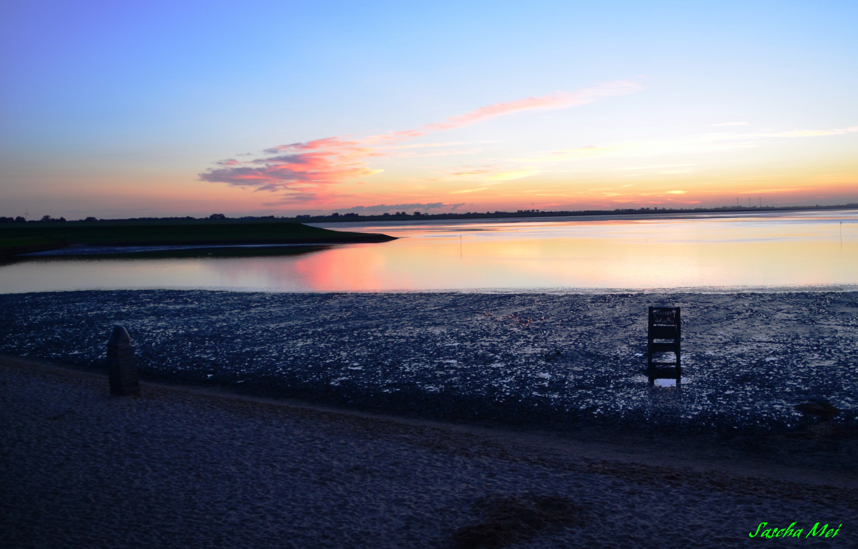 Am Ende eines Tages am Meer