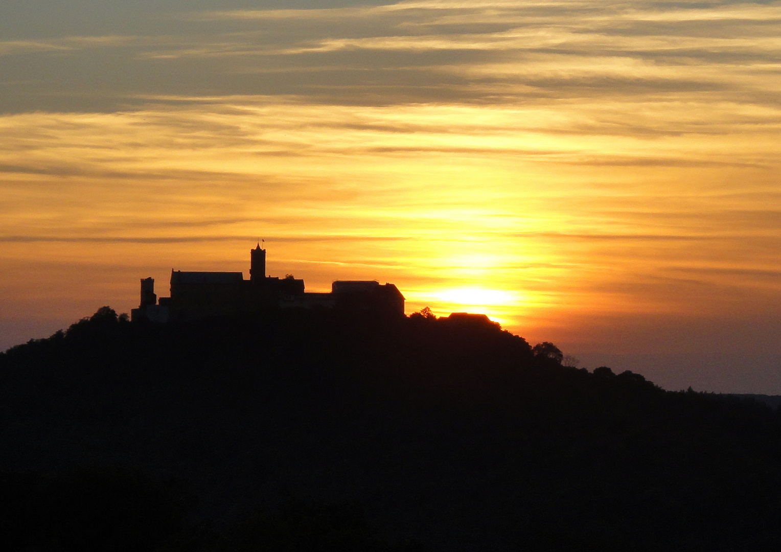 am Ende eines Tages.... Blick auf die Wartburg