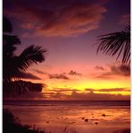 Am Ende eines Tages im Paradies: Sonnenuntergang in der Südsee (Rarotonga, Cook Inseln)