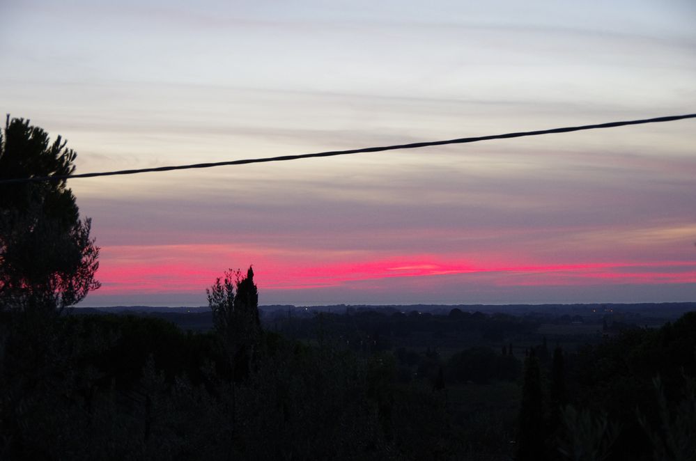 Am ersten Abend in der Toskana