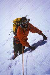 Am Eselsgrat des Piz Roseg (3937 m) (Dia von 1974, gescannt)