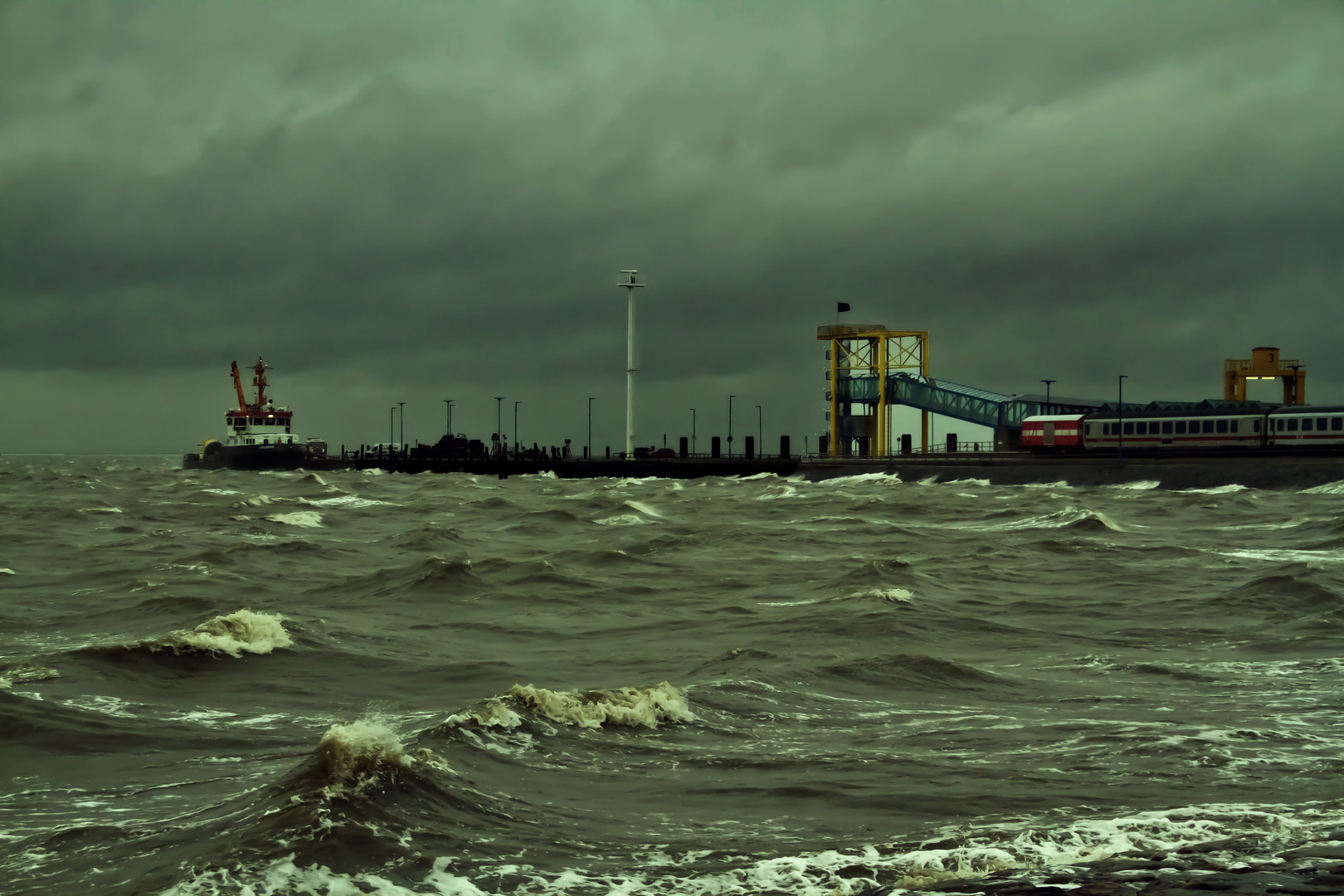 Am Fährhafen in Dagebüll..