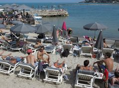 Am feinsten Strand von Antibes