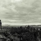 Am Ferdinandstein mit Basteiblick