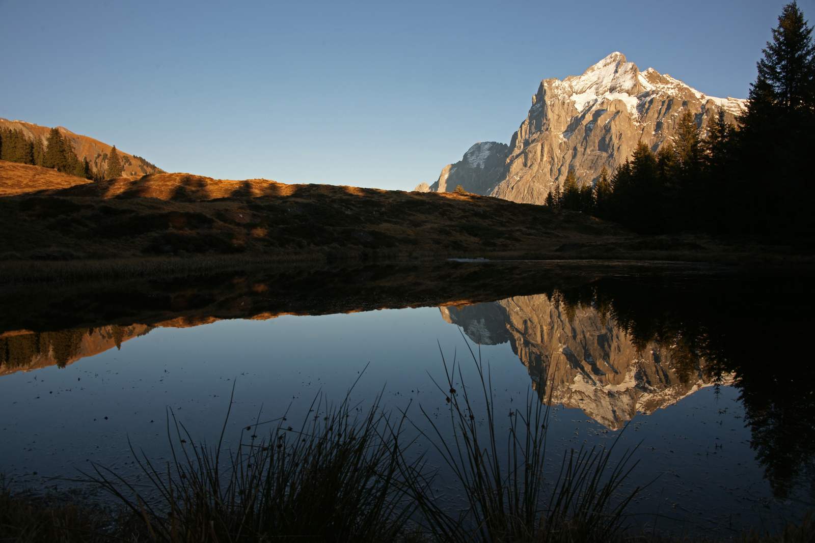 am finsteren Bergsee