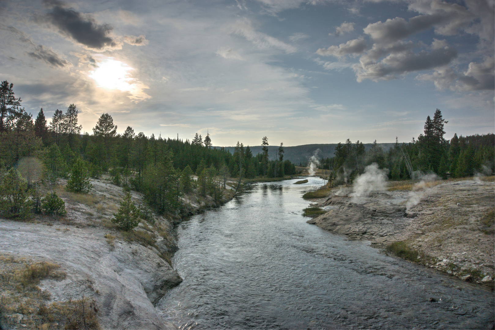 Am Firehole River im Yellowstone Nationalpark