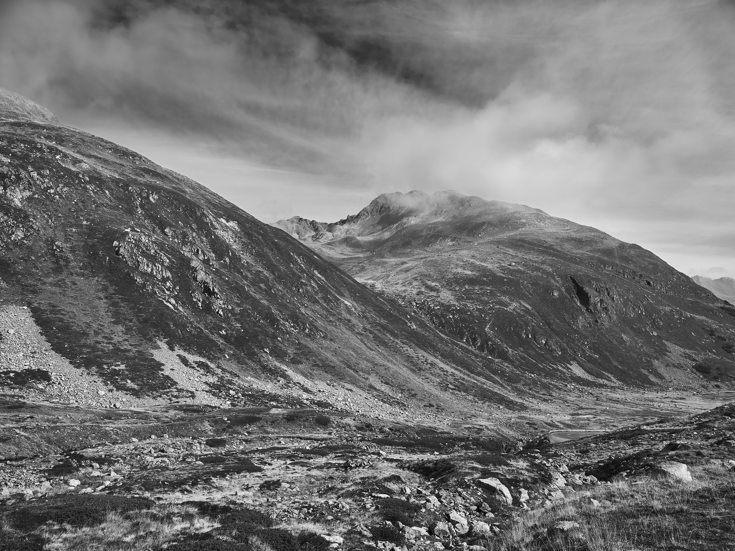 Am Flüelapass Monochrom 2