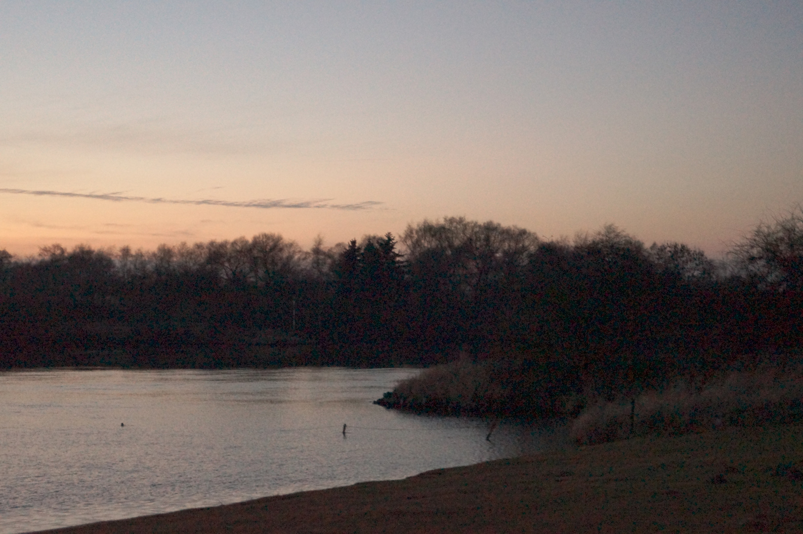 am Fluss in der Nacht