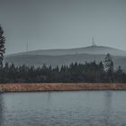 Am Fortuner Teich mit Blick zum Brocken (Harz)