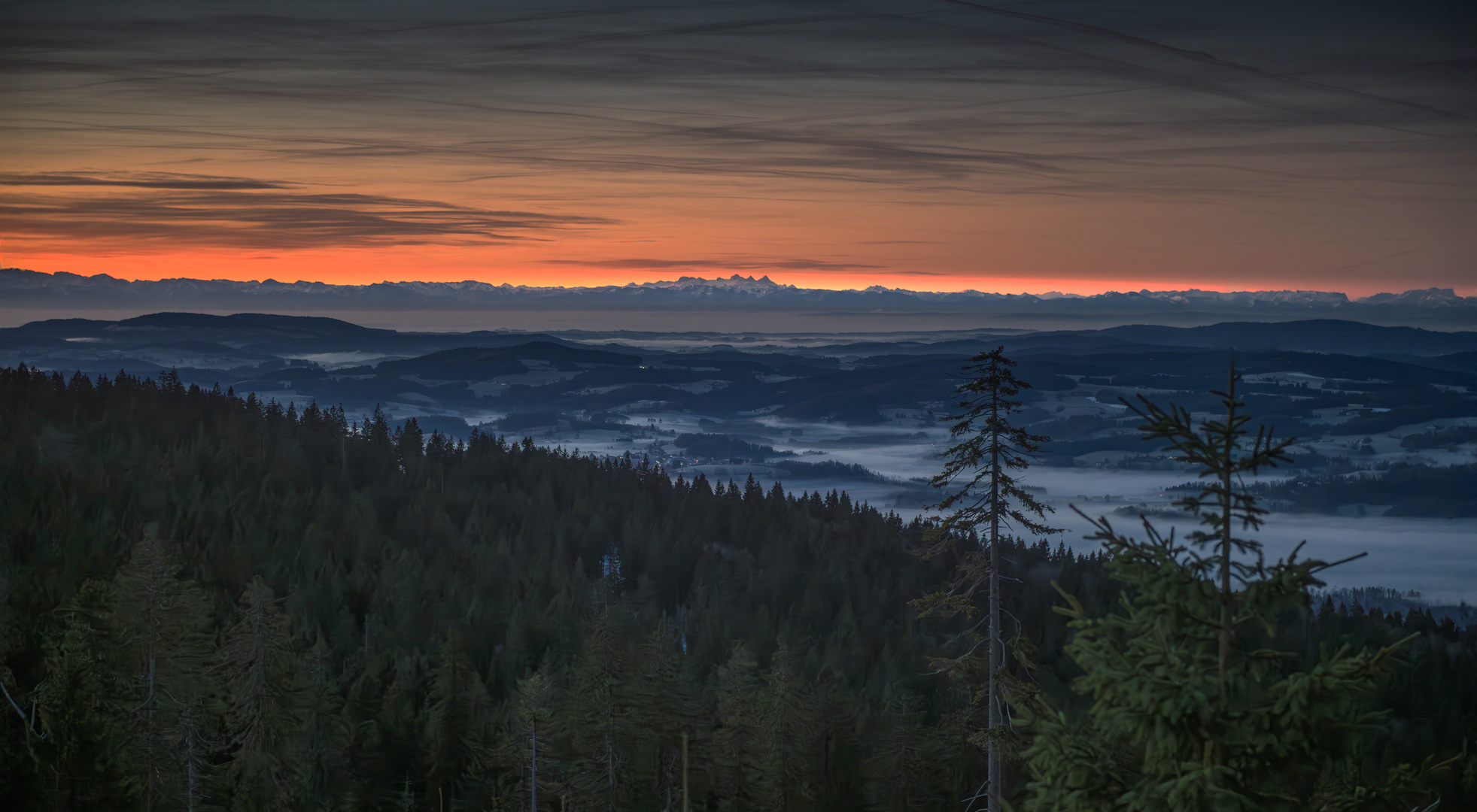 Am frühen Morgen auf dem Dreisesselberg