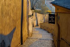 am frühen Morgen in Prag