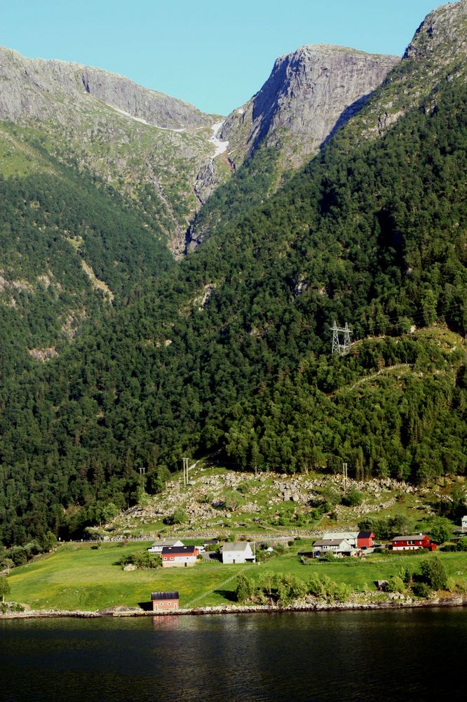 am Fuß der Berge wohnen