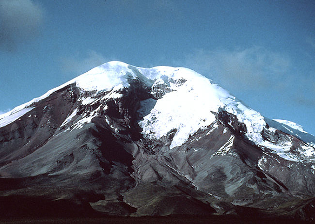 Am Fuße des Chimborazo.