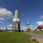 am Gipfelkreuz des großen Feldbergs