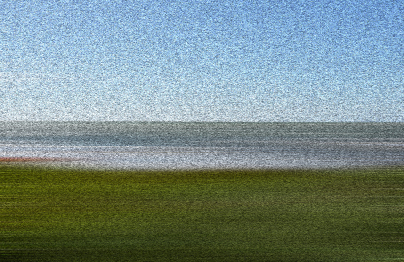 Am grünen Strand mit Blick auf die Nordsee