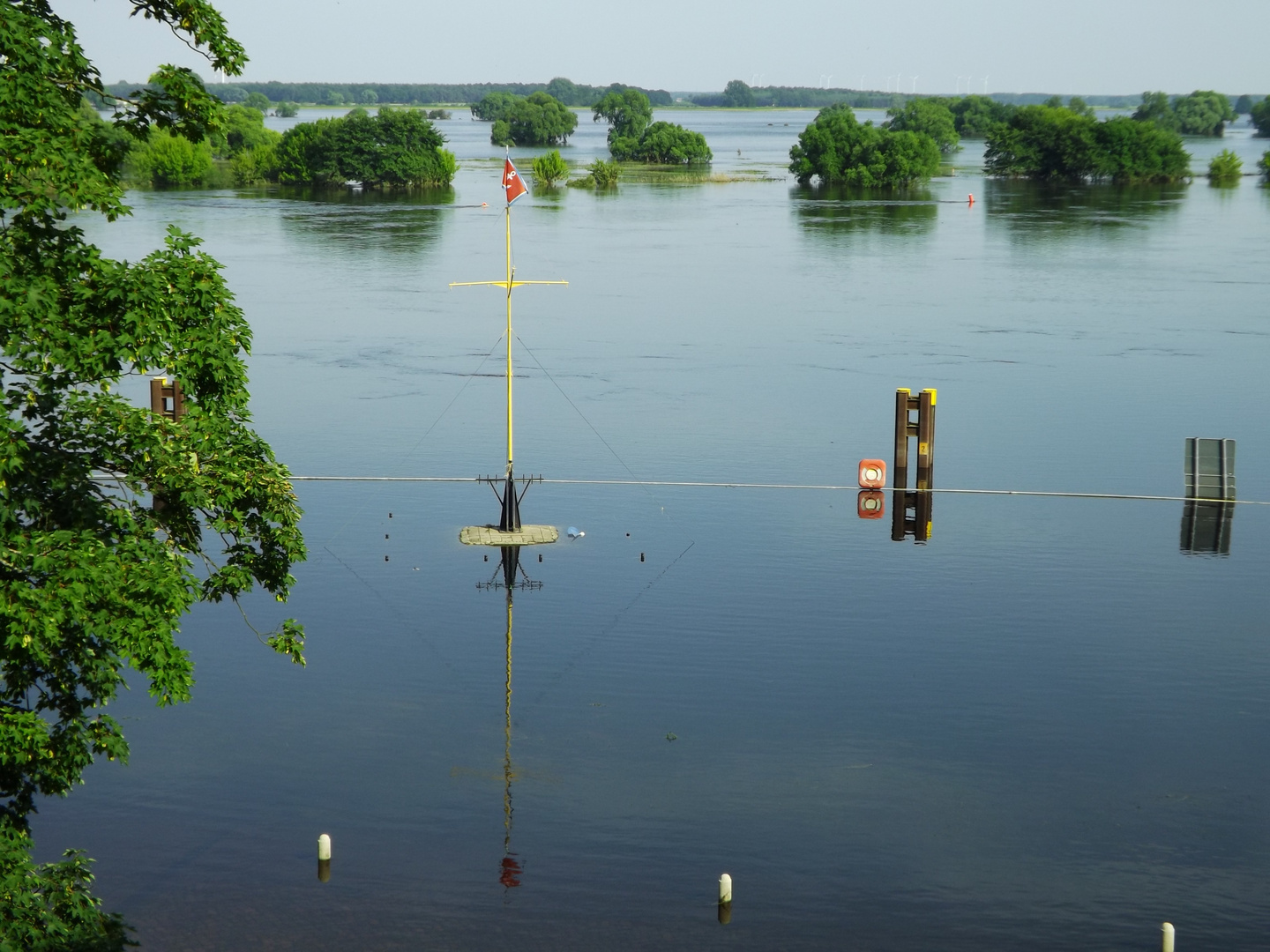 Am Hafen in Tangermünde bei Hochwasser