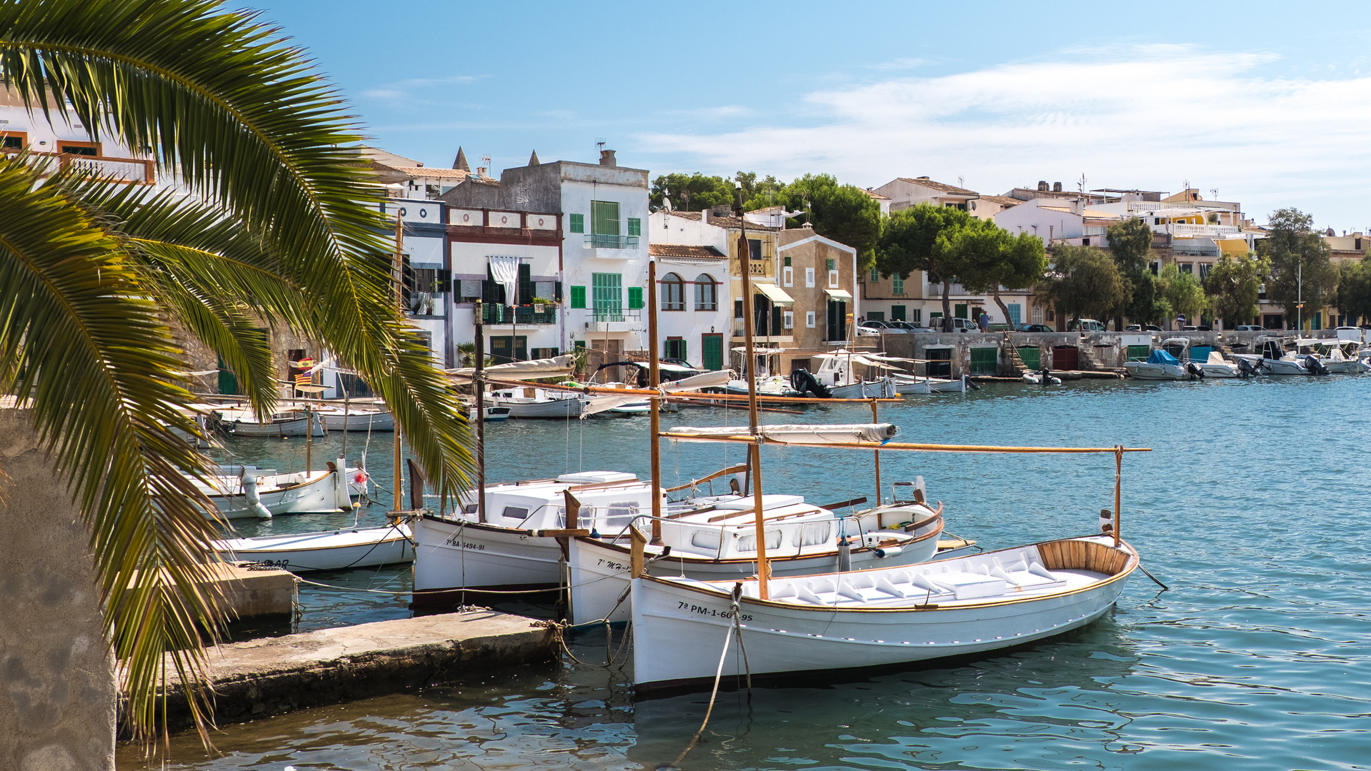 Am Hafen von Portocolom auf Mallorca