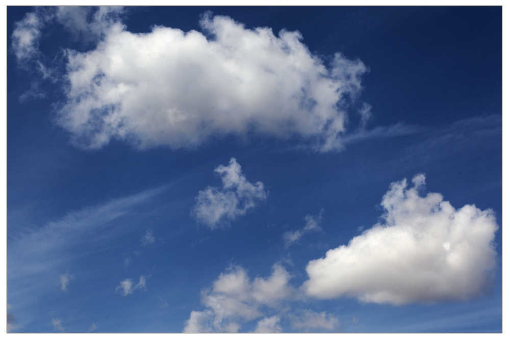 am Himmel rumhängen - bis der Wind sie abholt