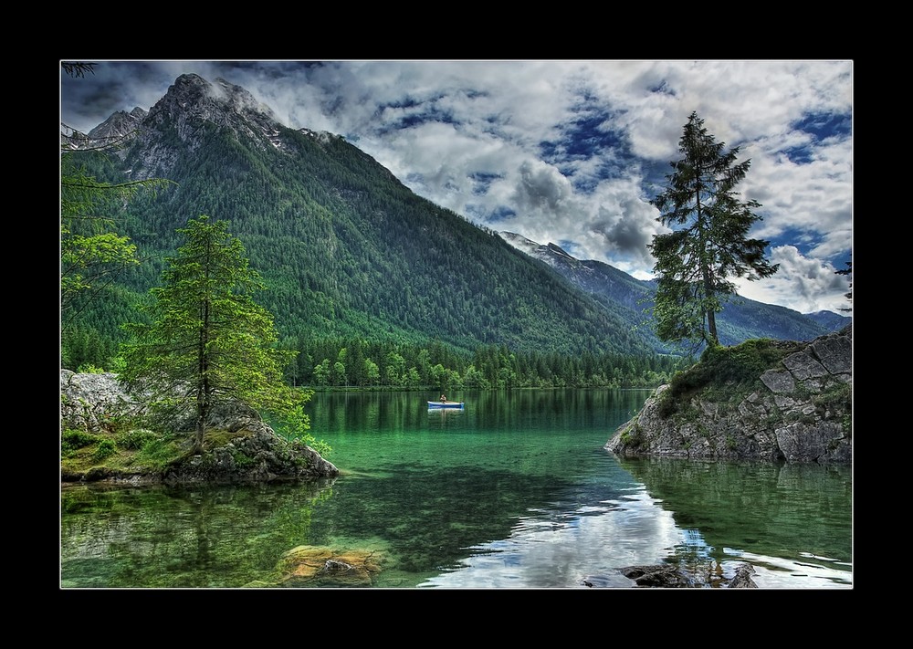 Am Hintersee bei Ramsau / Der Angler