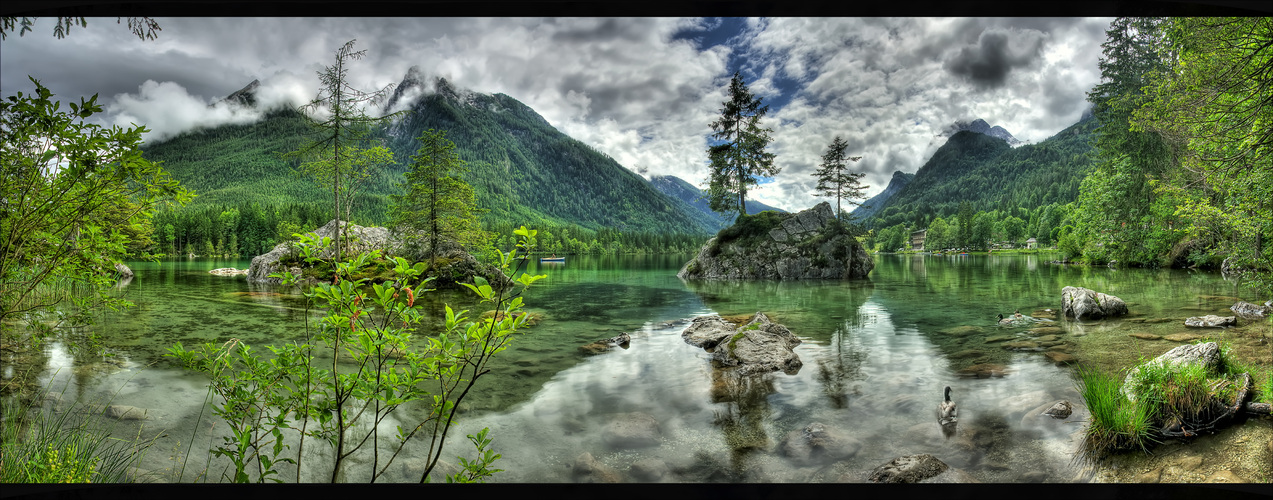 Am Hintersee bei Ramsau / Panorama