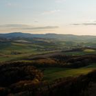 Am Hörselberg geht die Sonne unter.