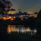 Am Hower Hauptdeich bei Sonnenuntergang