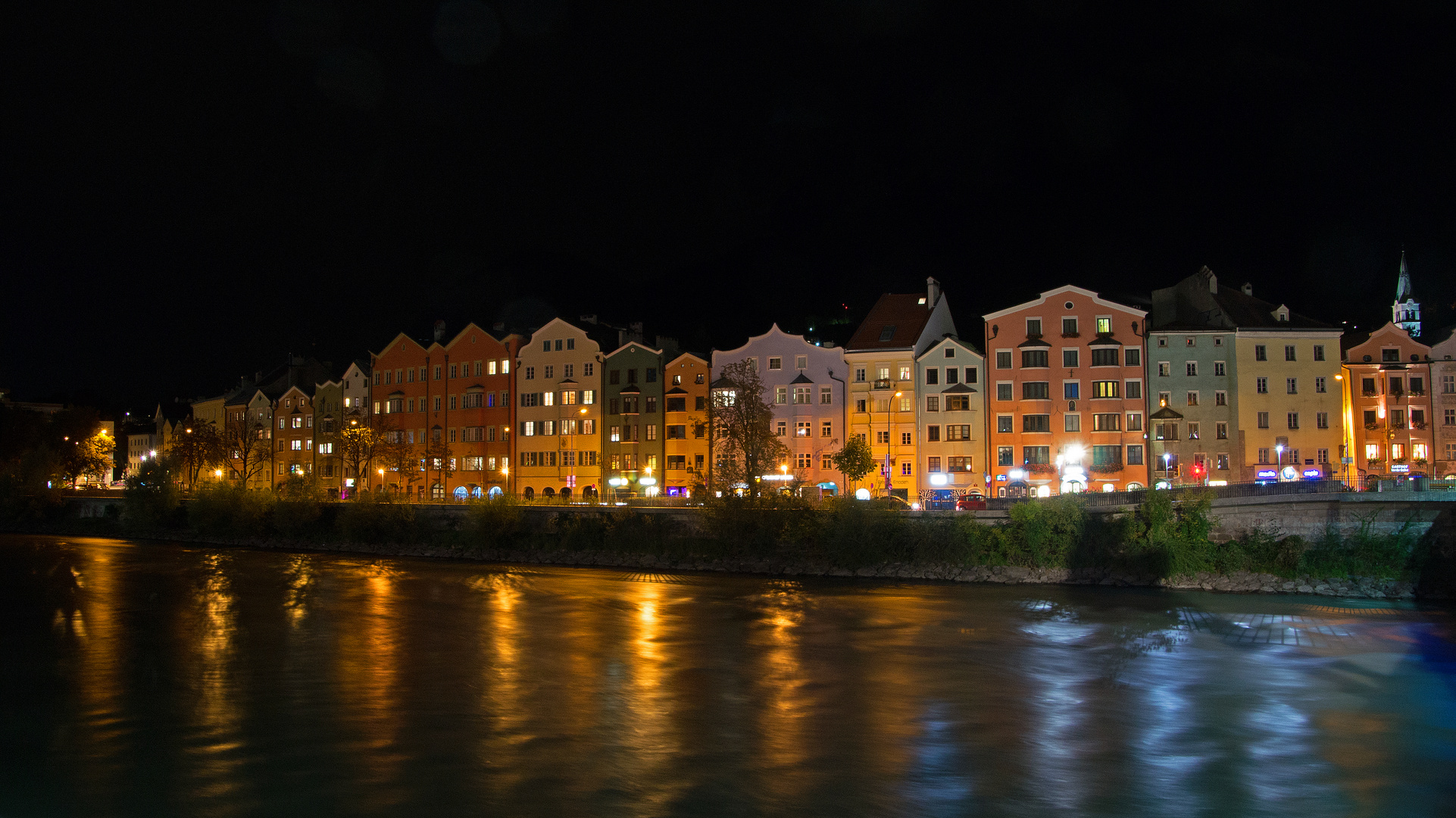 am Inn bei Nacht