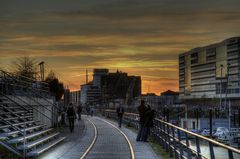 Am Innenhafen Duisburg - bei Sonnenuntergang