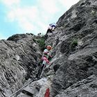 am Klettersteig in der Martinswand/Karwendelgebirge