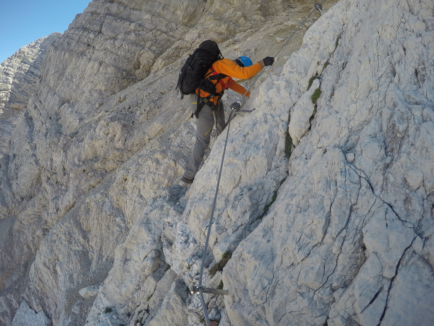 Am Klettersteig Via Julia zum Monte Kanin