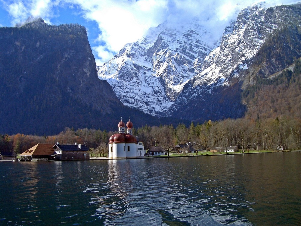 Am Königsee mit Watzmann-Massiv