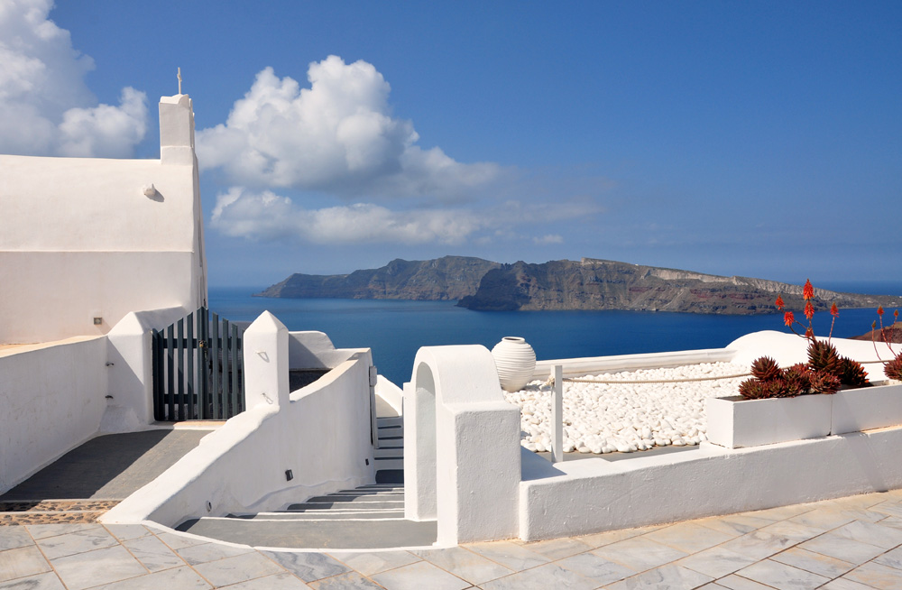 Am Kraterrand in Oia...