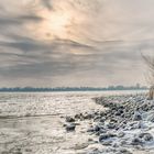 am Leuchtturm an der Elbe bei Wittenbergen