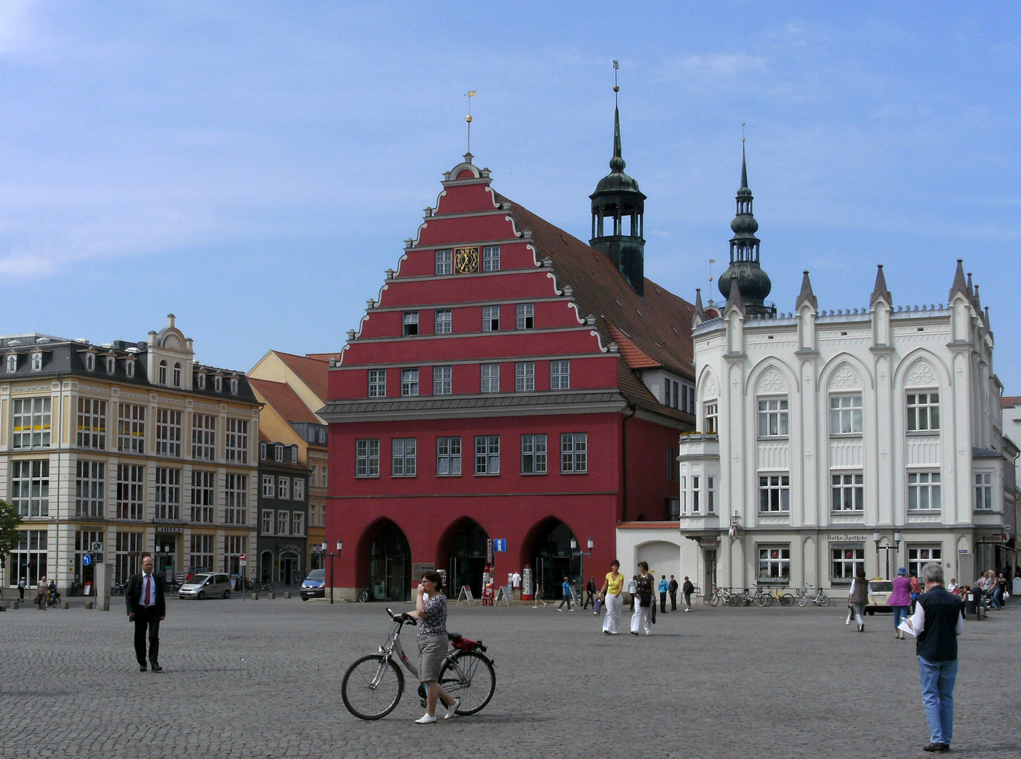 Am Marktplatz von Greifswald