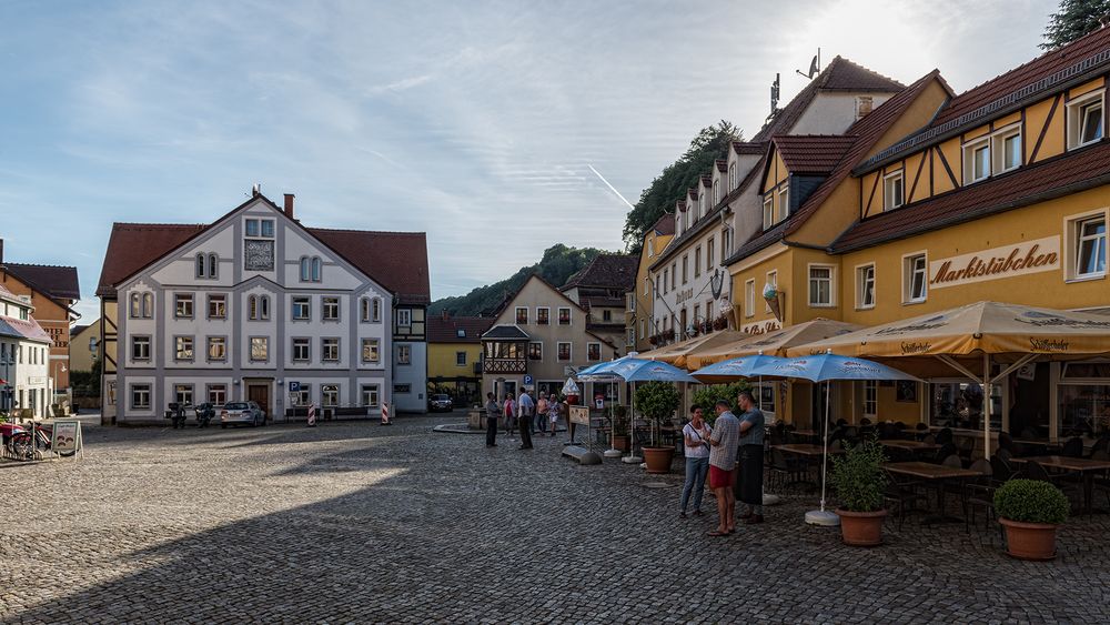 am Marktplatz von Wehlen