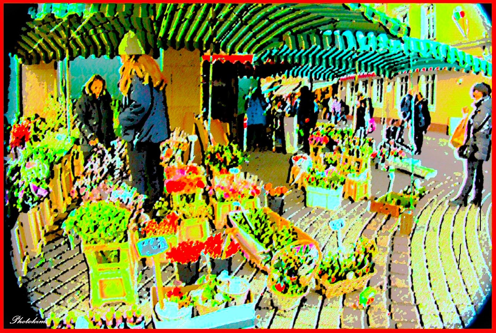Am Markttag vor Weihnachten Foto & Bild farben, architektur