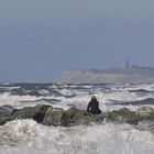 Am Meer sitzen