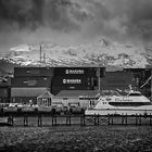 am morgen ankunft in ushuaia - das ende der reise .