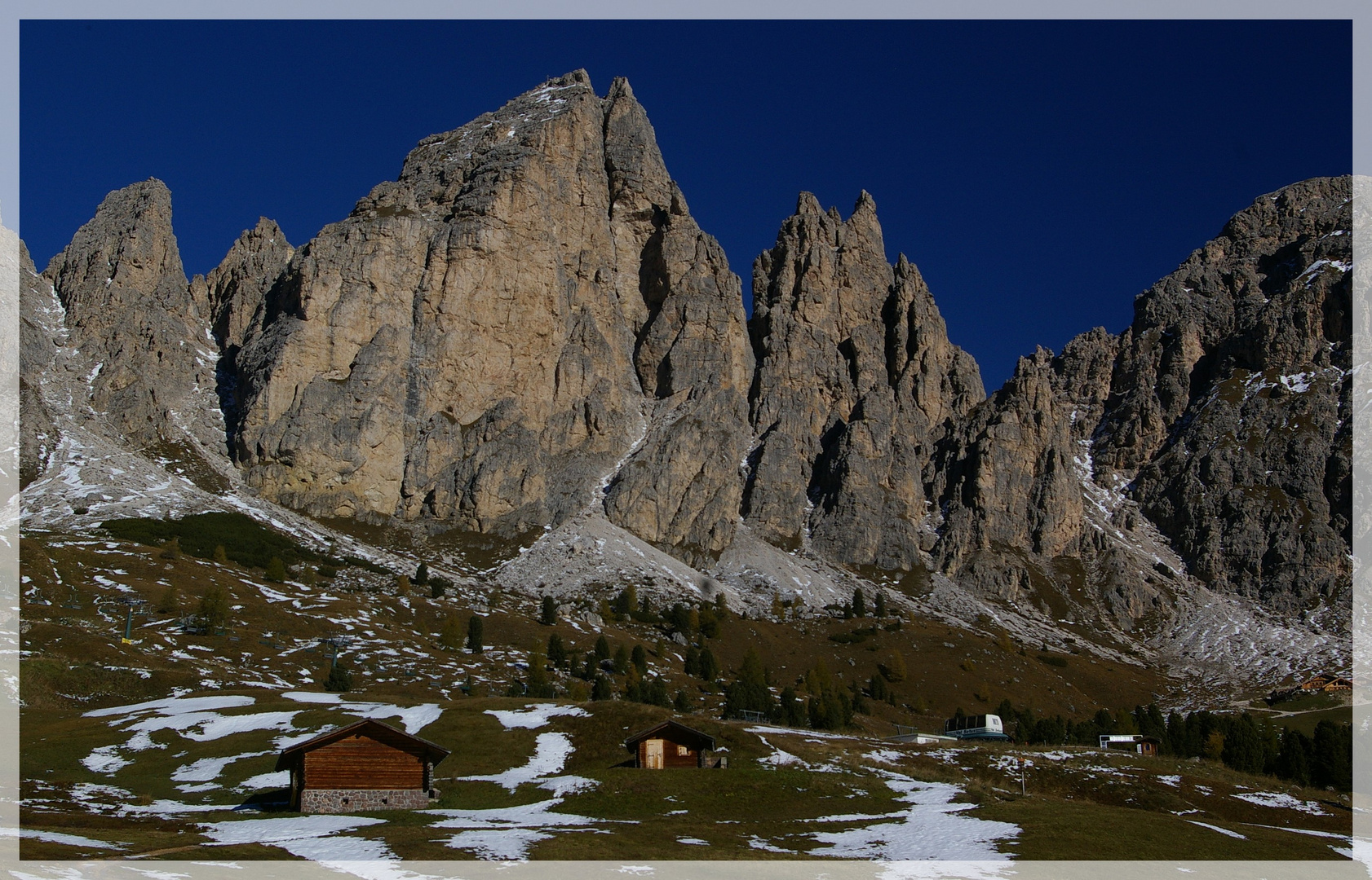 Am Morgen auf dem Grödner Joch