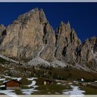 Am Morgen auf dem Grödner Joch