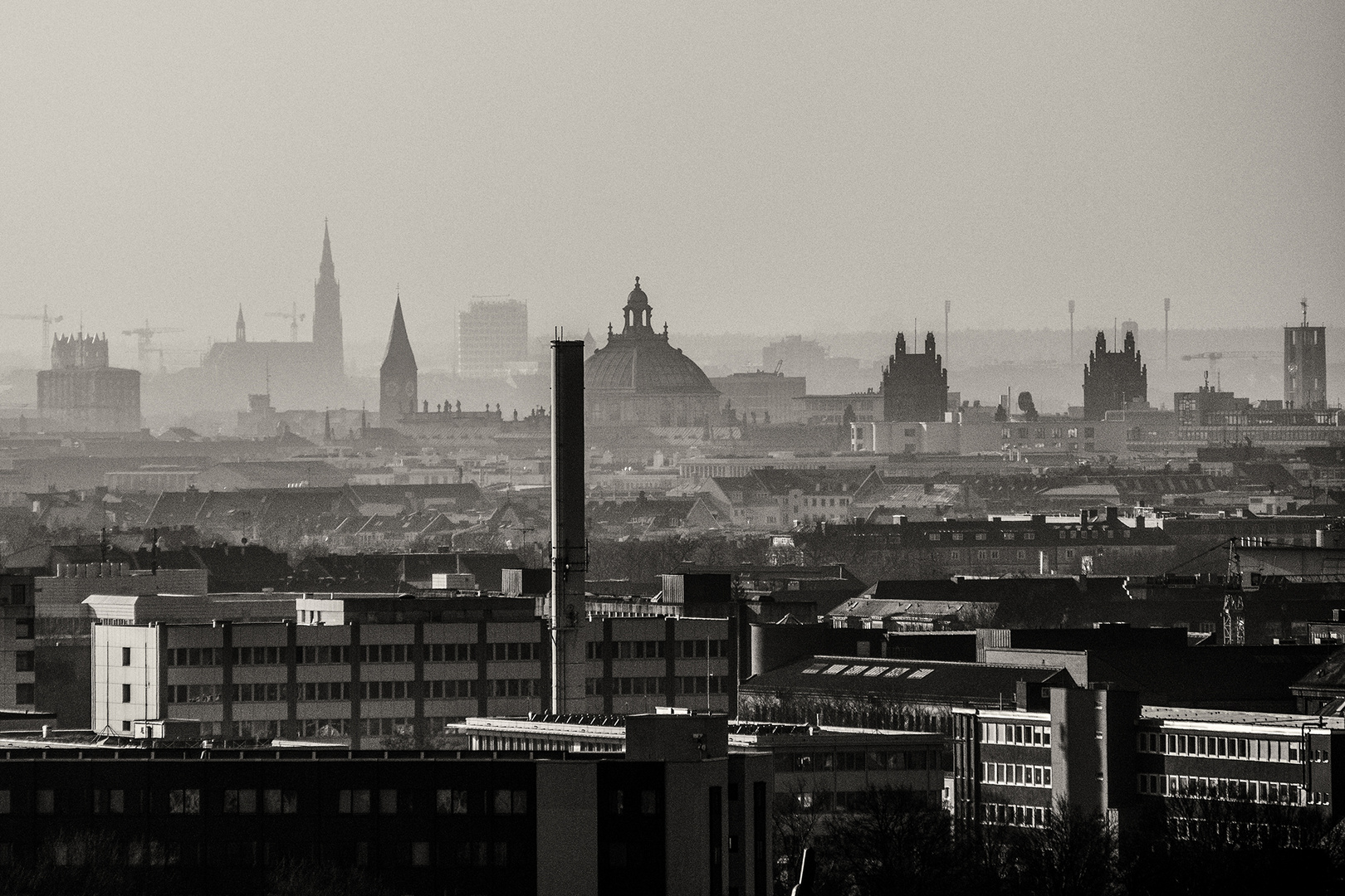 Am Morgen über der Stadt