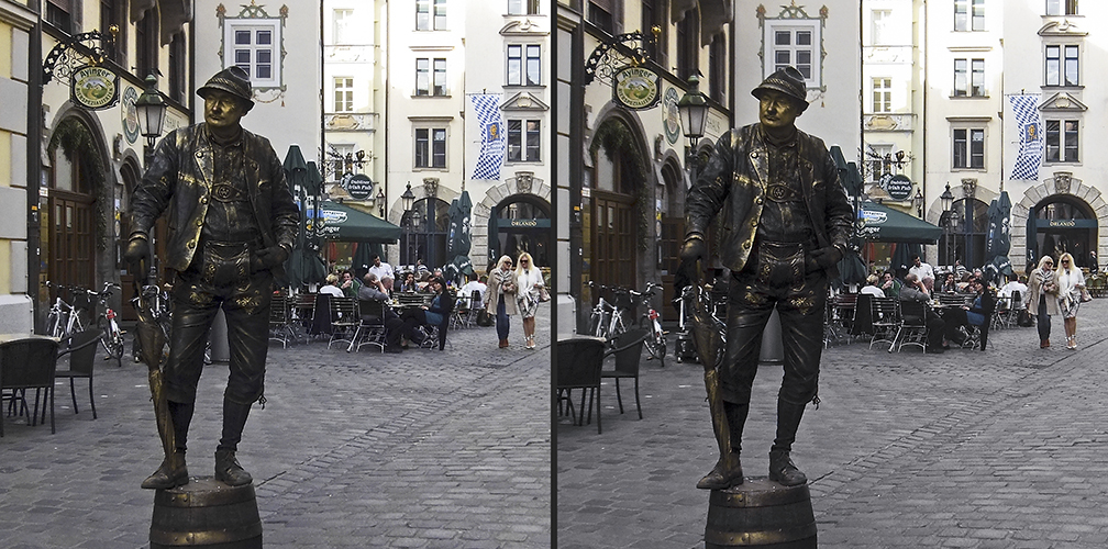 am Münchner Höfbräuhaus (3D)